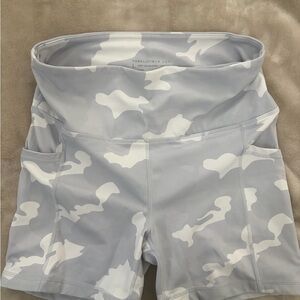 Yogalicious Women's Blue Camo Exercise Shorts